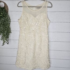 Women's ROMY Alicia Dress Pale Buff Sleeveless Sweetheart Neck Medium New Nwt